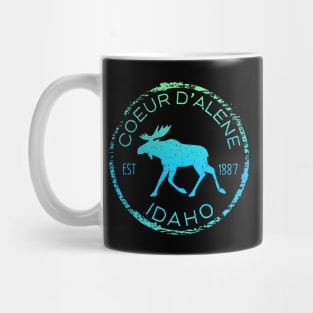 Coeur d'Alene Idaho Weathered Moose Souvenir Mug